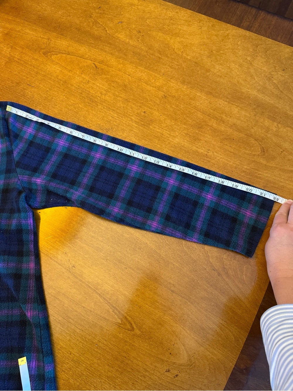 Ralph Lauren Purple Teal Pink Plaid Fleece Pajama Set Size M - Picture 15 of 15